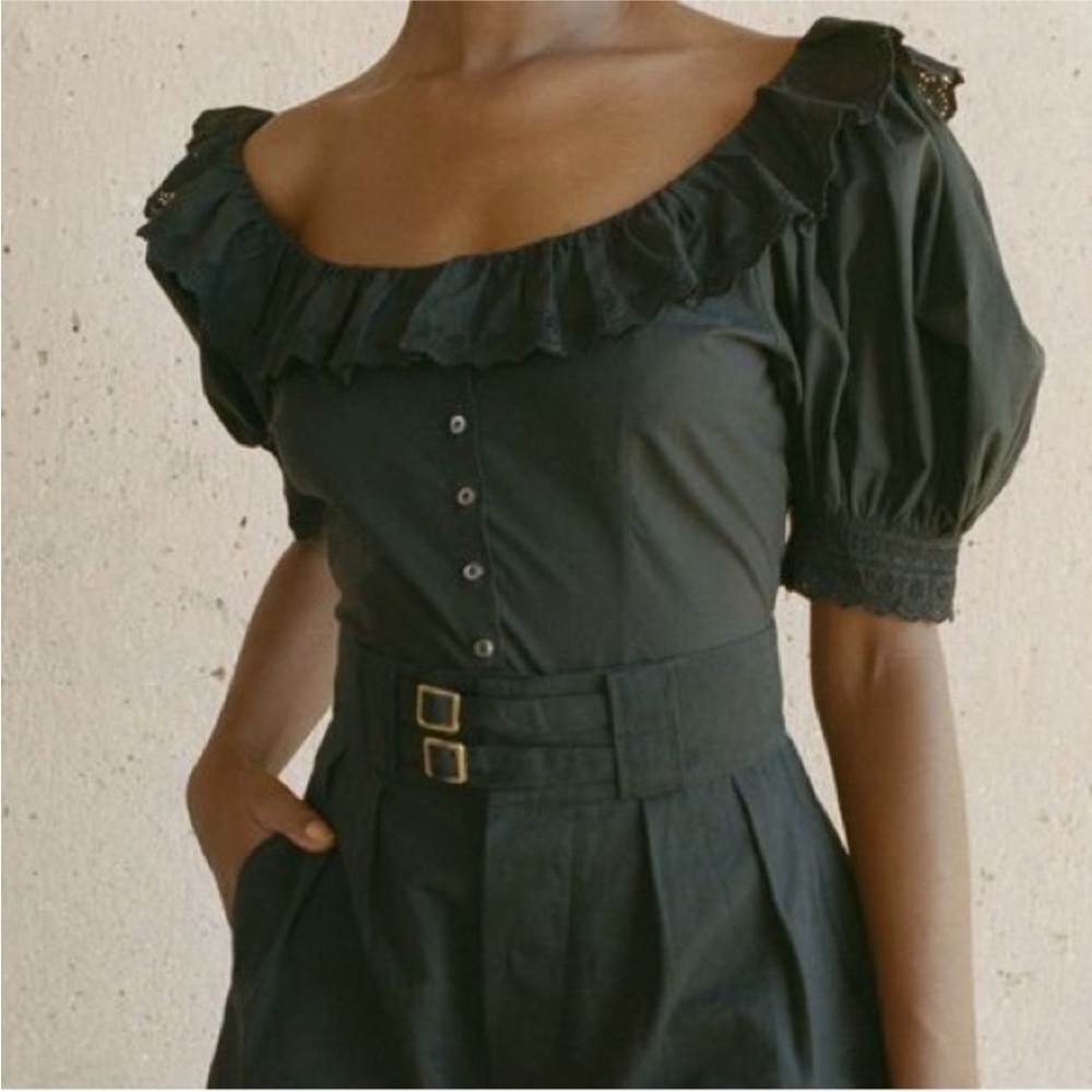Doen Wilma Blouse- Black